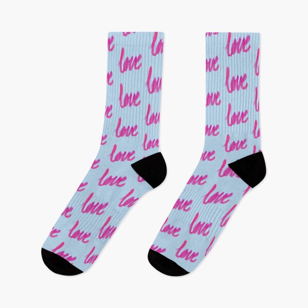 Item preview, Written Love | Pink | Blue Background  designed and sold by Bridget Beswick.