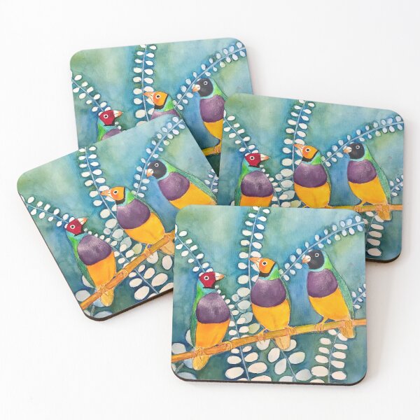 Item preview, Gouldian finches designed and sold by Klara Ward.