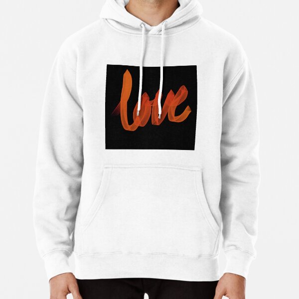 Black hoodie cheap with orange writing