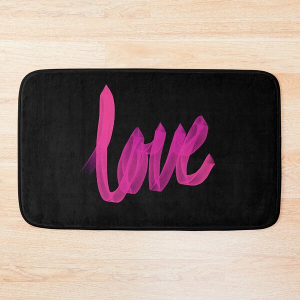 Item preview, Written Love | Pink | Black Background  designed and sold by Bridget Beswick.