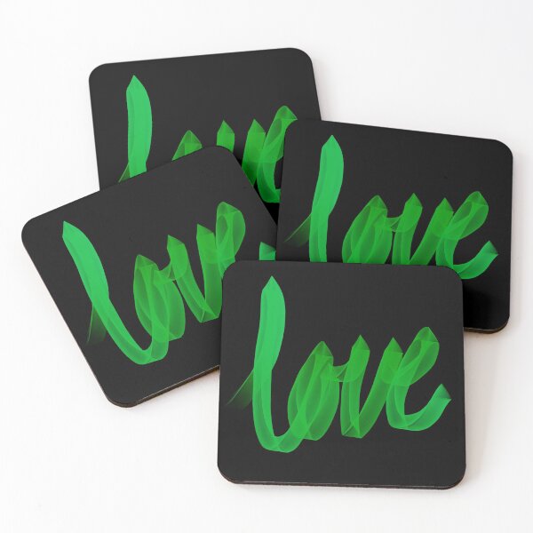 Item preview, Written Love | Green | Black Background  designed and sold by Bridget Beswick.