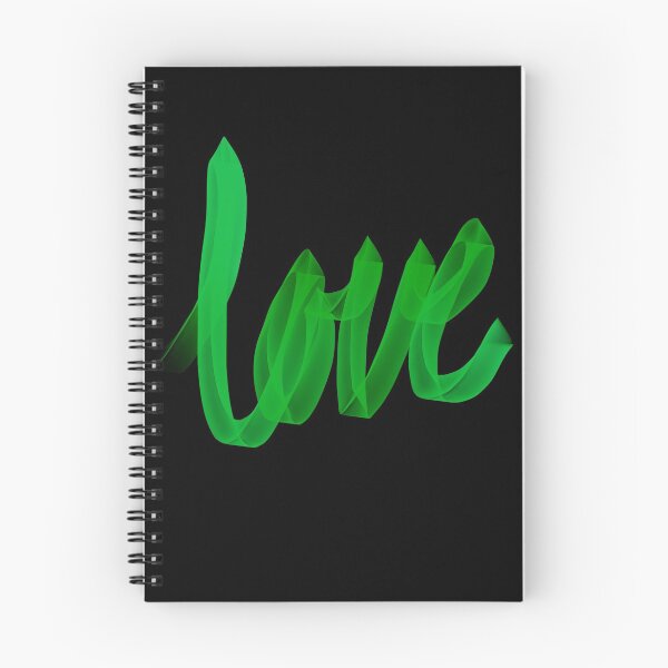 Item preview, Written Love | Green | Black Background  designed and sold by Bridget Beswick.