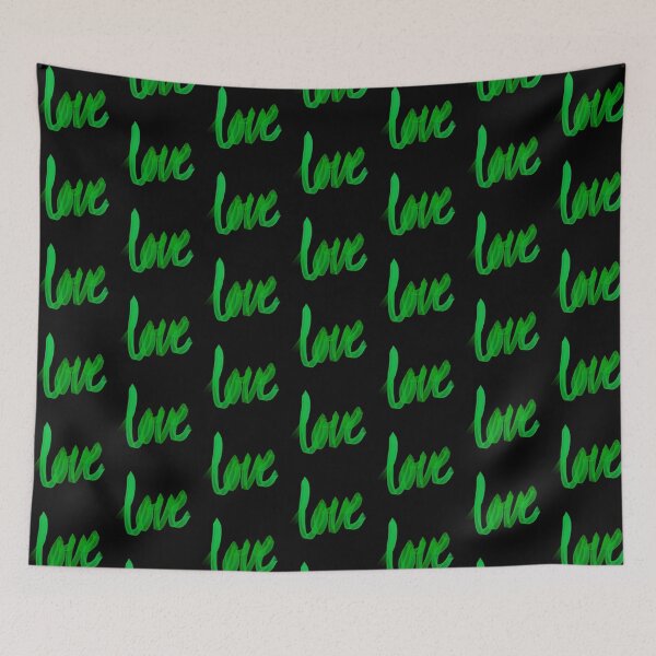 Item preview, Written Love | Green | Black Background  designed and sold by Bridget Beswick.