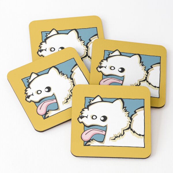 Item preview, Pomeranian - White (Face) YELLOW BG designed and sold by TheChicken.
