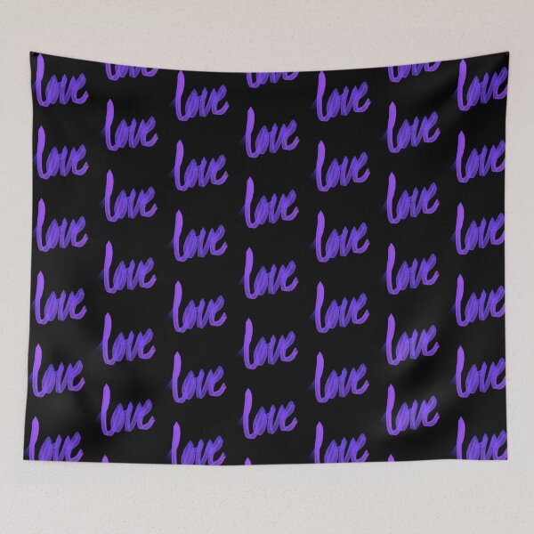 Item preview, Written Love | Purple/Violet | Black Background  designed and sold by Bridget Beswick.