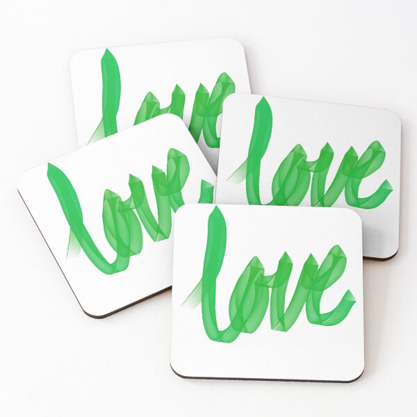 Item preview, Written Love | Green | White Background  designed and sold by Bridget Beswick.