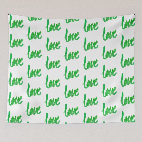 Item preview, Written Love | Green | White Background  designed and sold by Bridget Beswick.