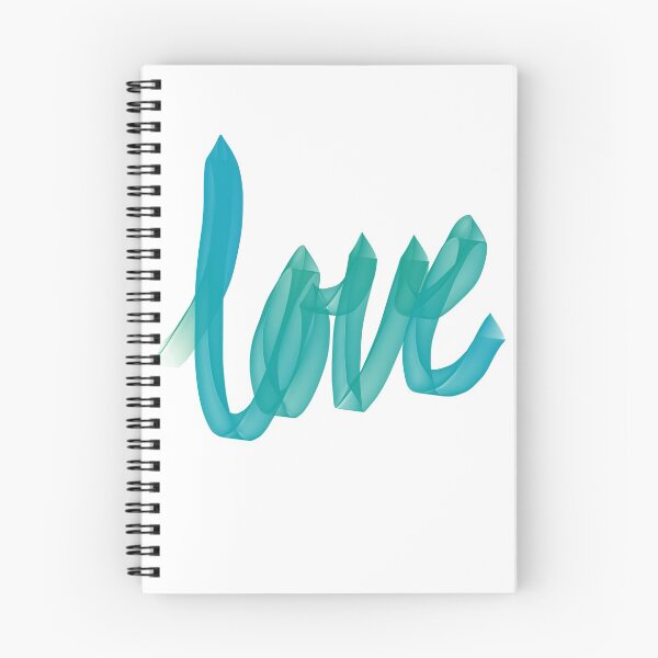 Item preview, Written Love | Aqua/Turquoise | White Background  designed and sold by Bridget Beswick.