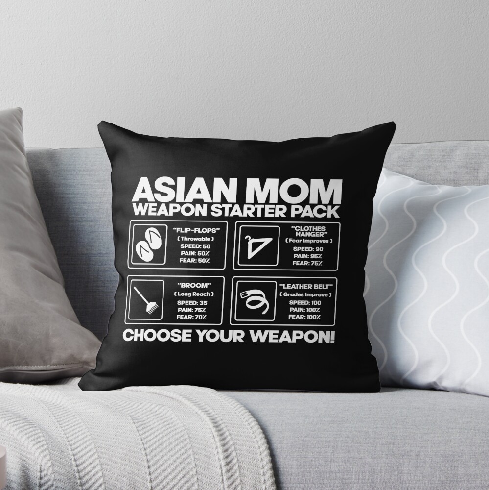 ASIAN MOM WEAPONS Sticker for Sale by Sijjon