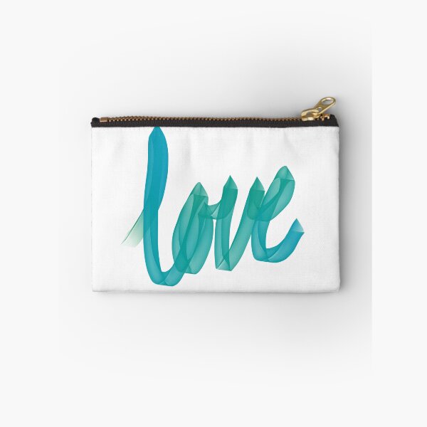 Item preview, Written Love | Aqua/Turquoise | White Background  designed and sold by Bridget Beswick.