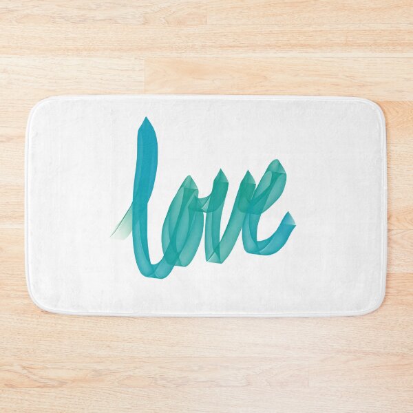 Item preview, Written Love | Aqua/Turquoise | White Background  designed and sold by Bridget Beswick.