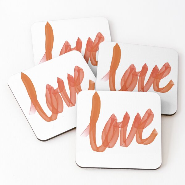Item preview, Written Love | Red/Orange | White Background  designed and sold by Bridget Beswick.