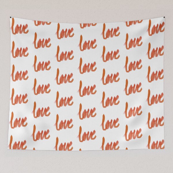 Item preview, Written Love | Red/Orange | White Background  designed and sold by Bridget Beswick.
