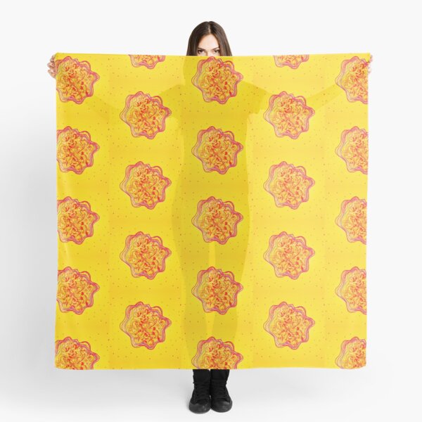 Yellow floral mandala Scarf