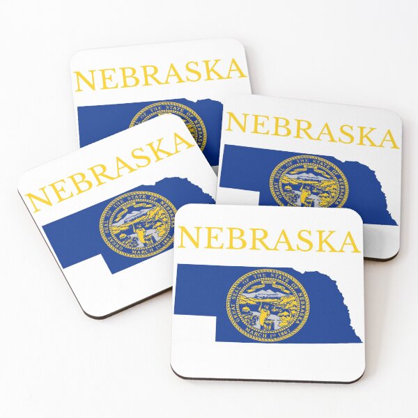 Item preview, Nebraska Flag Map designed and sold by marosharaf.