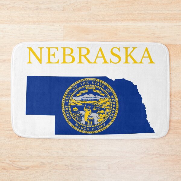 Item preview, Nebraska Flag Map designed and sold by marosharaf.