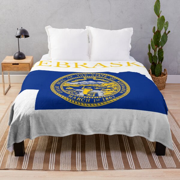 Item preview, Nebraska Flag Map designed and sold by marosharaf.