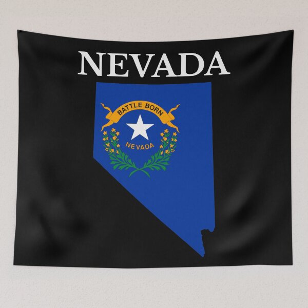 Item preview, Nevada Flag Map designed and sold by marosharaf.