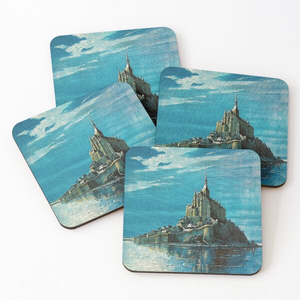 Item preview, Mont Saint Michel Old Postcard Painting designed and sold by Prometheus31.