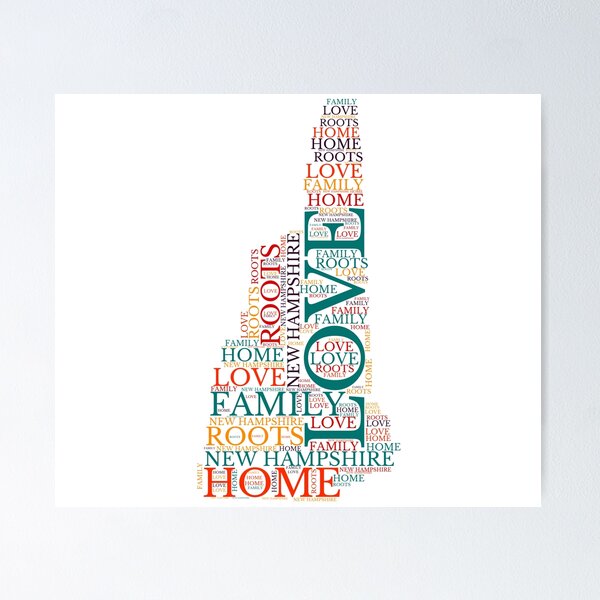 Item preview, New Hampshire Home, Love, Roots and Family Map designed and sold by marosharaf.