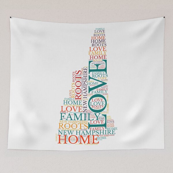Item preview, New Hampshire Home, Love, Roots and Family Map designed and sold by marosharaf.
