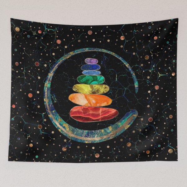 Item preview, Chakras Zen Stones and Enso circle designed and sold by k9printart.