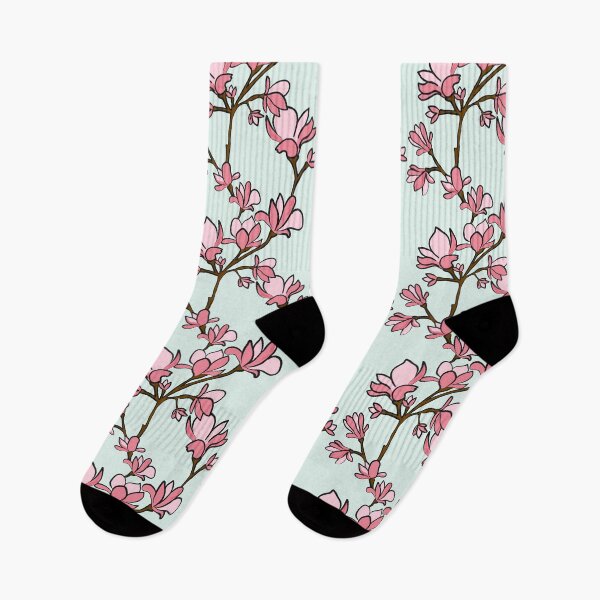 Item preview, Magnolias on pale blue designed and sold by Samantha Jones.
