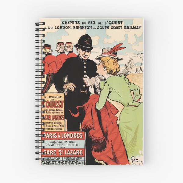 Item preview, Chemins De Fer Western Railways PARIS to LONDON Vintage Travel Advertisement designed and sold by retroposters.