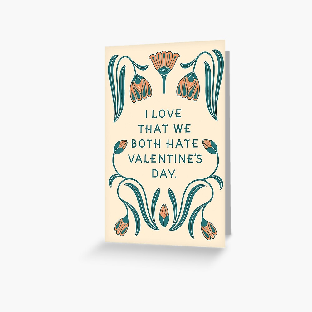 Valentinstagskarte "Hate Valentine's Day" Grußkarte
