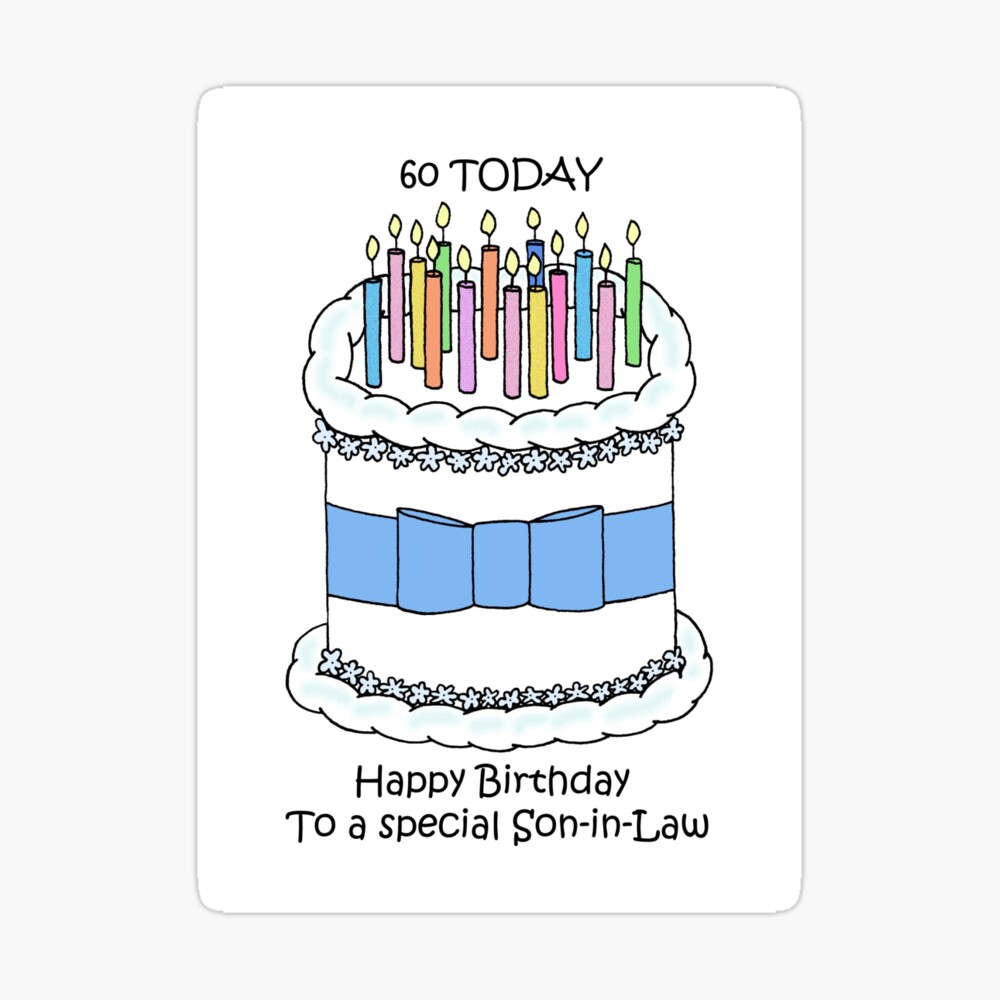 Designer Greetings Two Tiered Blue Cake with Blue Border Birthday Card for  Son - Walmart.com