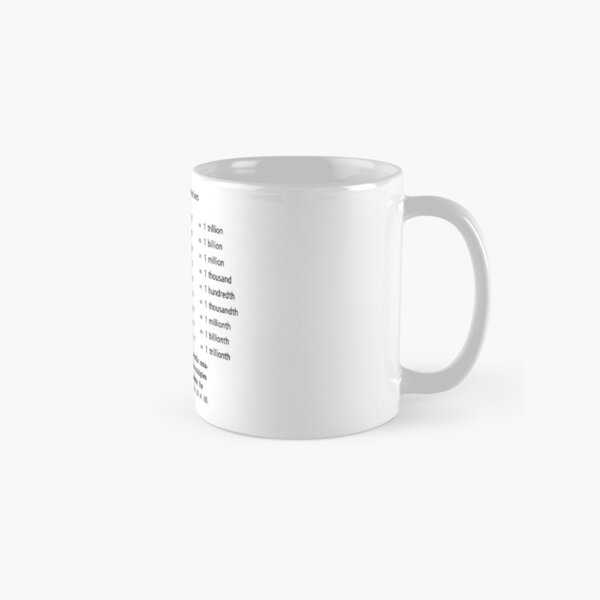 Commonly Used Metric Prefixes Classic Mug
