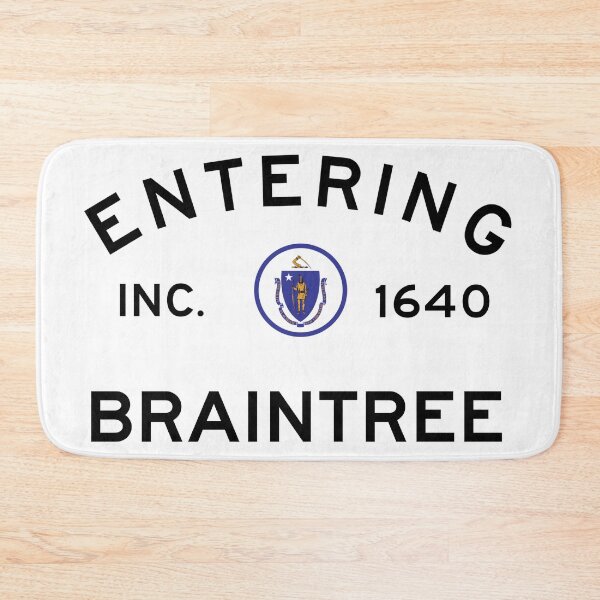 Item preview, Entering Braintree - Commonwealth of Massachusetts Road Sign designed and sold by NewNomads.