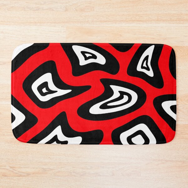 Item preview, Abstract geometric pattern - red, black and white. designed and sold by K.S ART.