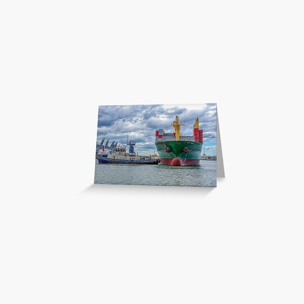 Tug boats at work Greeting Card