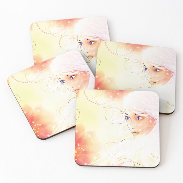 Item preview, Girl on grunge floral background with abstract flowers designed and sold by AnnArtshock.