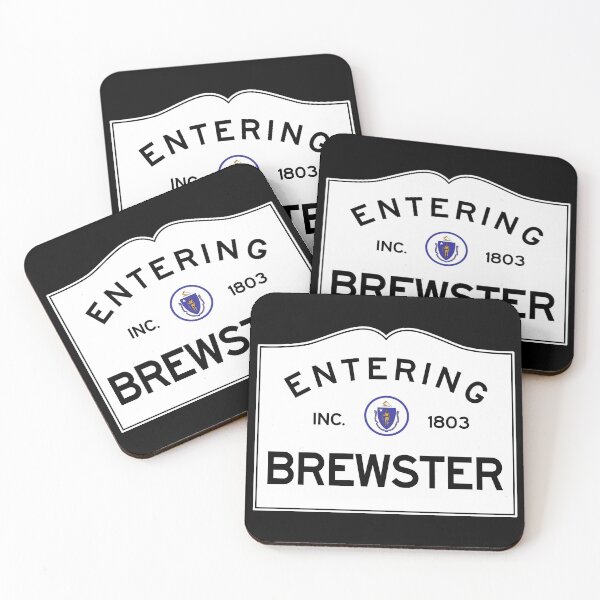 Item preview, Entering Brewster - Commonwealth of Massachusetts Road Sign designed and sold by NewNomads.