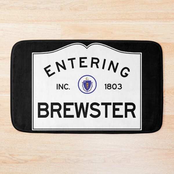 Item preview, Entering Brewster - Commonwealth of Massachusetts Road Sign designed and sold by NewNomads.