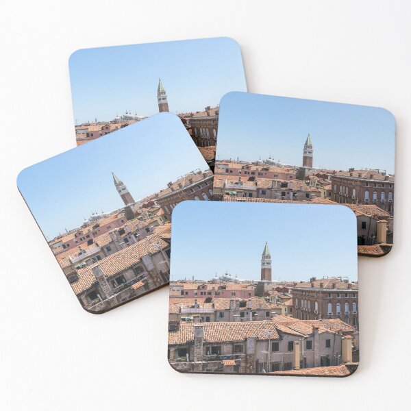 Item preview, Classic Venetian - Terracotta Rooftops Vista Centered on Saint Mark Basilica Campanile designed and sold by Georgia Mizuleva.