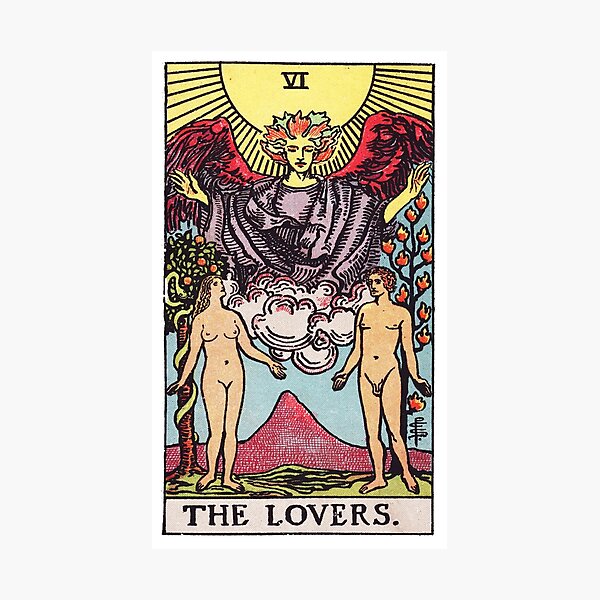 Item preview, Tarot - The Lovers Card designed and sold by CarlsArt.