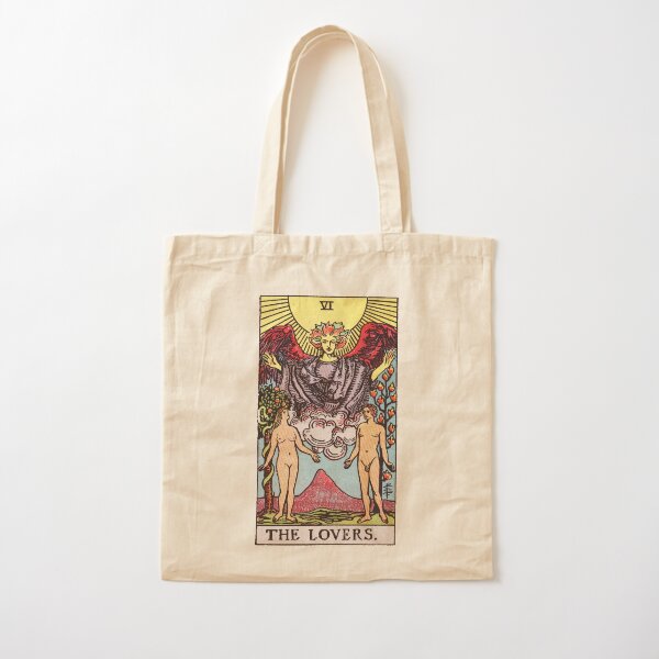 Tarot - The Lovers Card Cotton Tote Bag