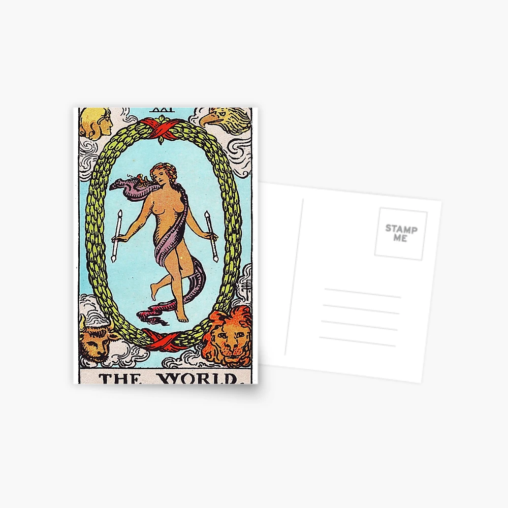Tarot - The World Card Postcard for Sale by CarlsArt