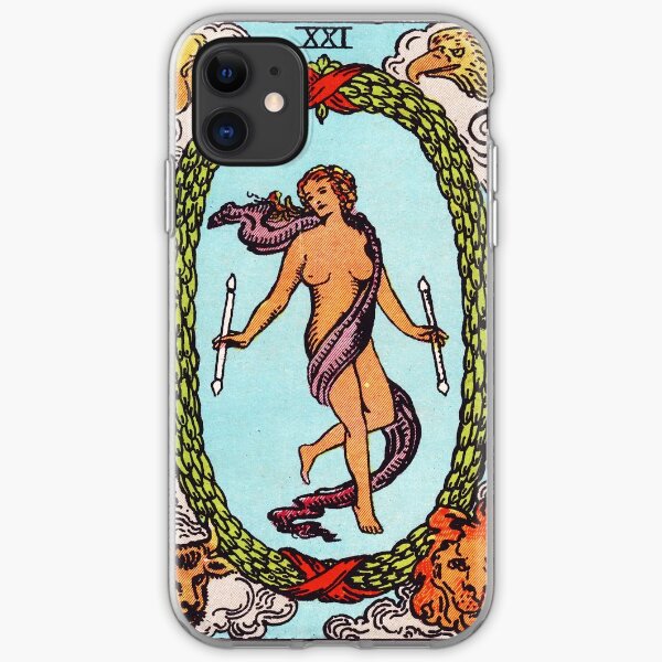 Tarot - The World Card iPhone Soft Case