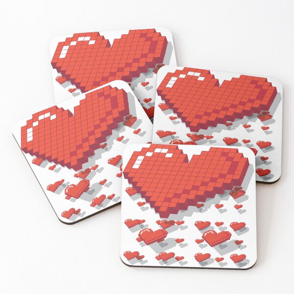Item preview, Retro Cube Love Hearts designed and sold by MisterSquid.