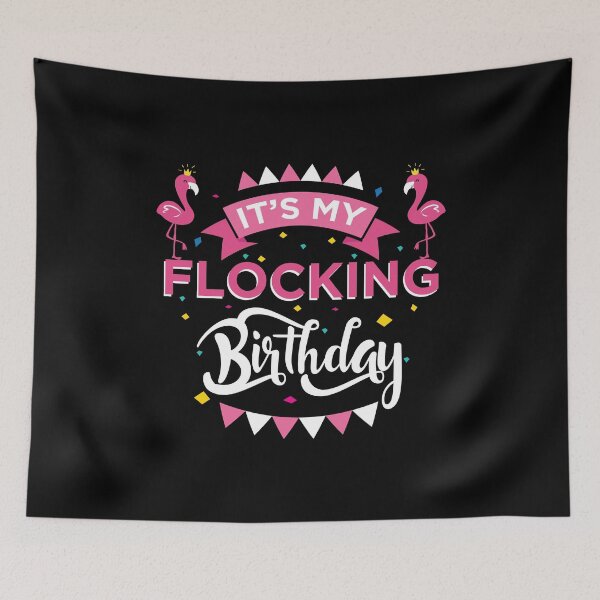 Item preview, It's My Flocking Birthday Flamingo Theme Gift designed and sold by haselshirt.