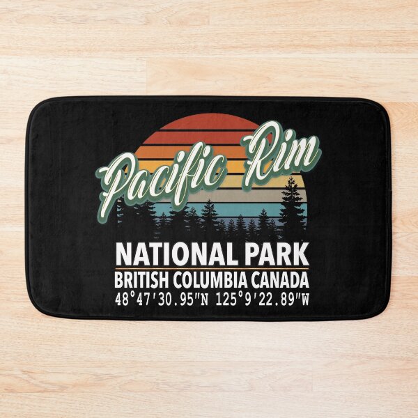 Item preview, Vintage Classic Retro Color Pacific Rim National Park with GPS Location Design designed and sold by Bullish-Bear.