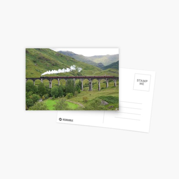 Steam train over Glenfinnan Postcard