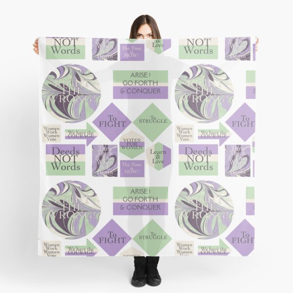 Vista previa del artículo con la obra «Consignas de sufragio vintage para mujeres», diseñado y vendido por MarbleCloud.