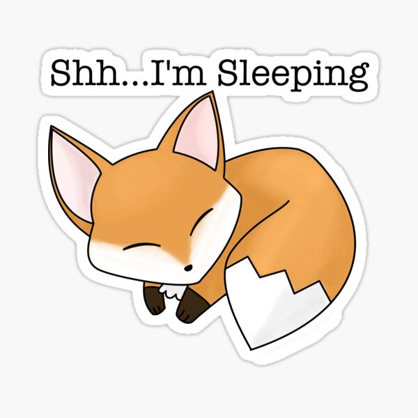 Cute cartoon fox with moon sleepy fox gifts' Sticker