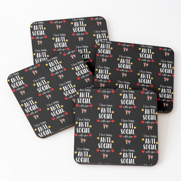 Item preview, I Love Being ANTI SOCIAL With You designed and sold by PinkPandaPress.