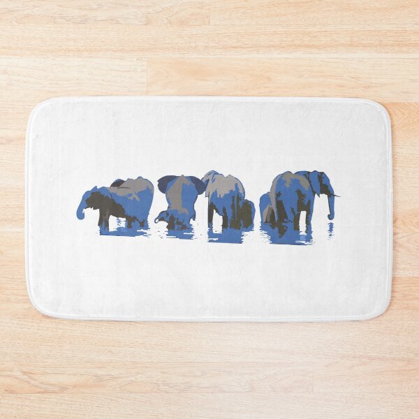 Item preview, Elephant Bath Blue designed and sold by munkeymomo.